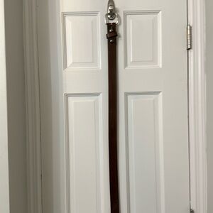 Mens Made in USA leather belt 1.5” wide 46” long size 40 excellent condition